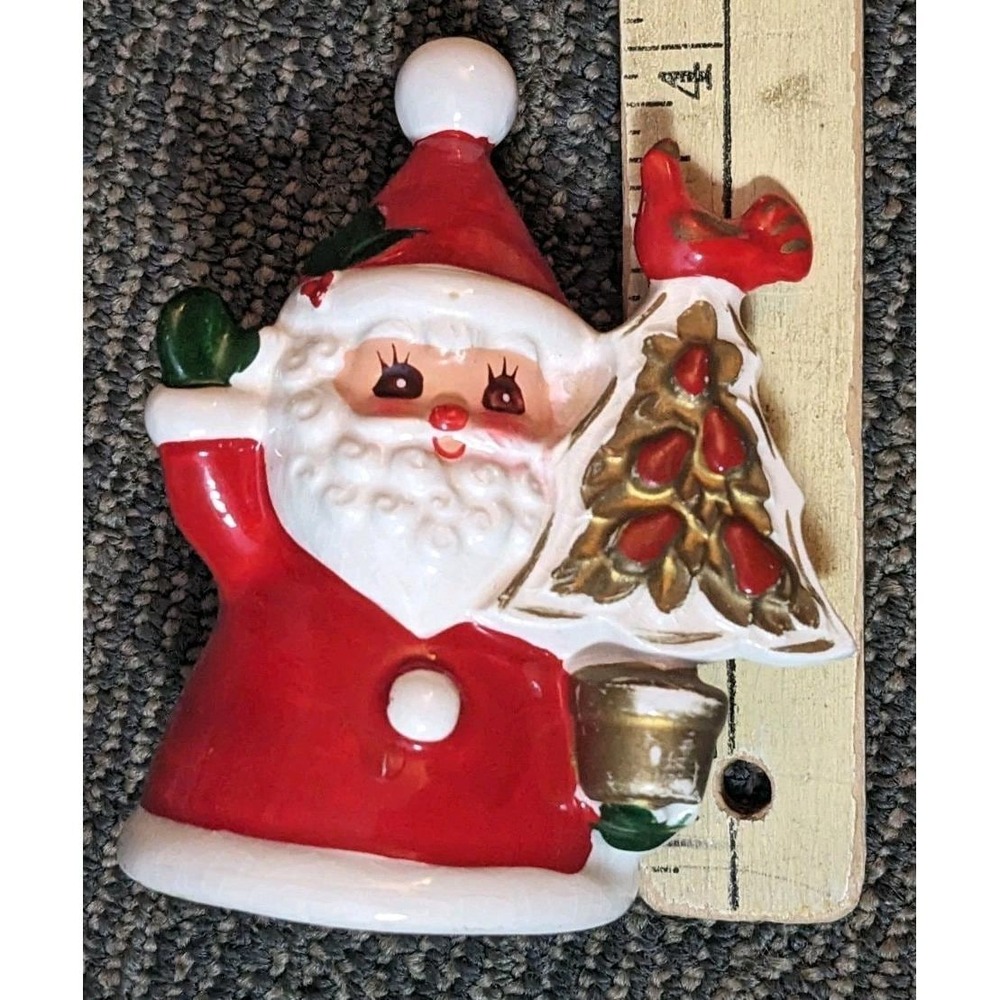 Vintage Napcoware Santa With Partridge In Pear Tree Christmas Napco NO Clapper - Picture 8 of 9